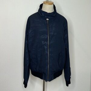 Nifty Genius Harrington Seersucker Camo Jacquard Bomber Jacket